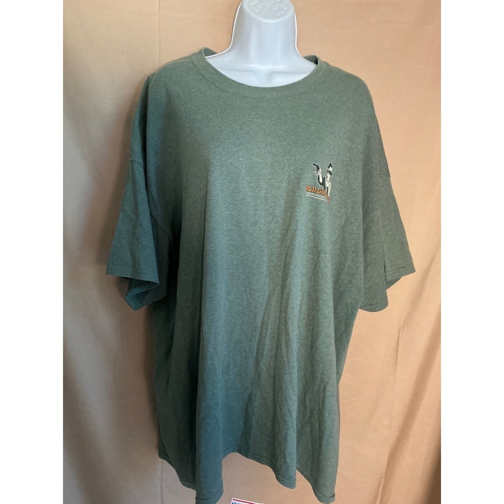 Old Guys Rule T-Shirt Mens 2XL Green Excellent John Wayne Graphic Quote Tee